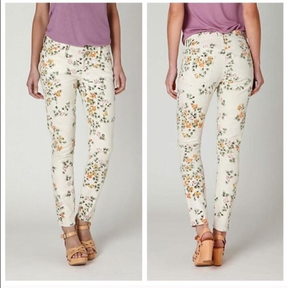 Citizens of Humanity Mandy High Waist Retro Slim Roll Up Floral Jeans - Size: 25